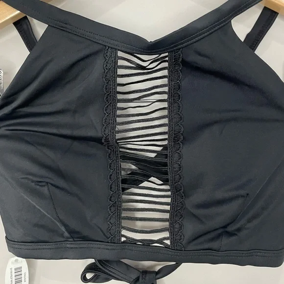 Adore Me NWT black halter cages bikini top XS - Picture 2 of 8